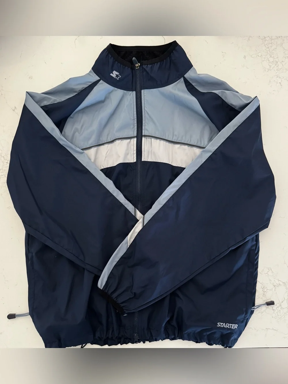 Vintage Starter Navy & Light Blue Windbreaker Jacket